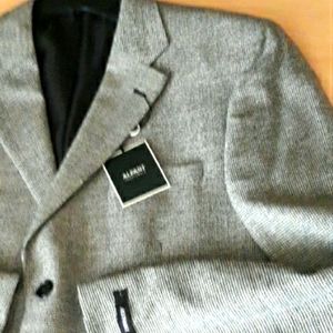 Alfani  Houndstooth Wool Mid Length Sportcoat